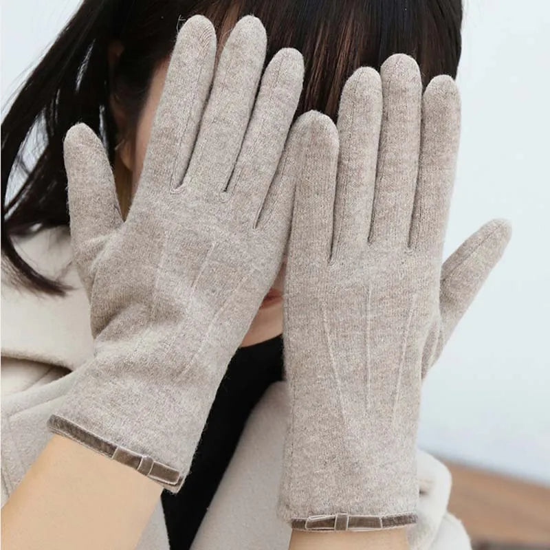 Bow Cashmere Gloves