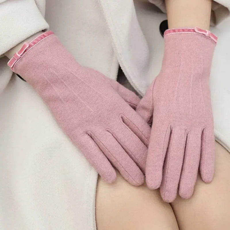 Bow Cashmere Gloves