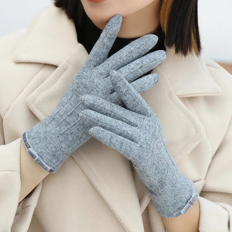 Bow Cashmere Gloves