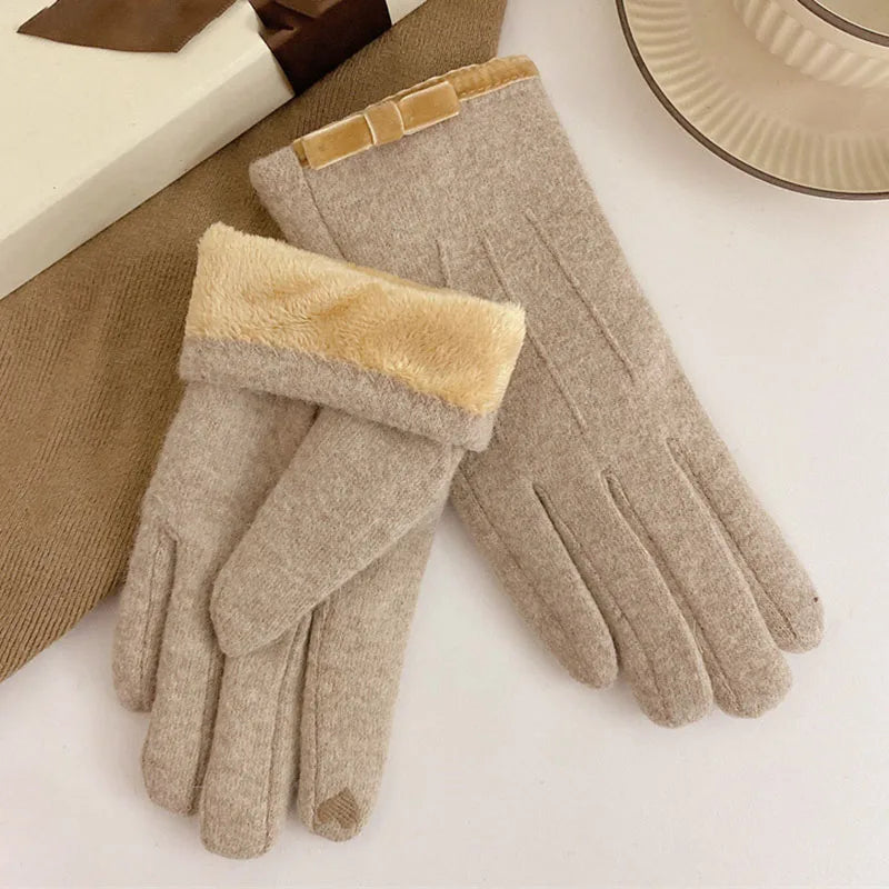 Bow Cashmere Gloves