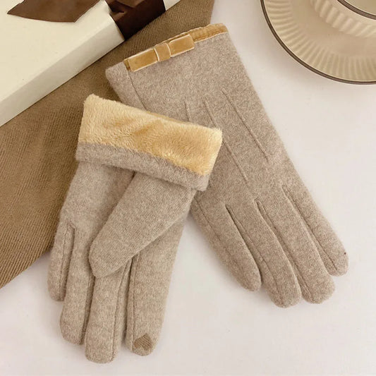 Bow Cashmere Gloves